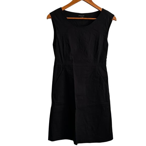 Theory Tabbi Fluent Dress 2 Linen Fit Flare Pockets Capsule Minimalist Career - Picture 1 of 7